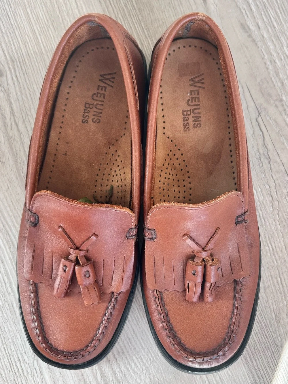 Bass Weejuns MARIETTA II Tassel Kiltie Loafers Womens Size 5.5W Brown Leather - Picture 1 of 10